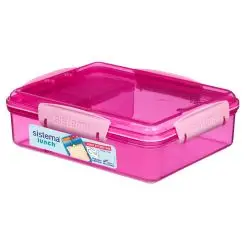 SISTEMA Madkasse snack attack duo - pink - 