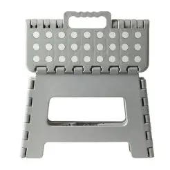 DACORE Foldbar skammel 29 x 22 x 39 cm - grå -