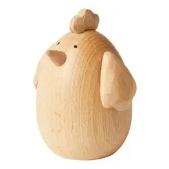 DACORE Træfigur høne 8,8 cm - bøg natur - 
