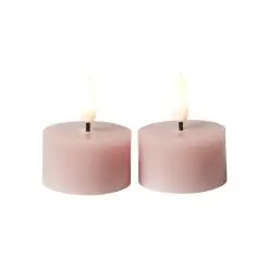 DACORE Fyrfadslys 2 stk Ø 4,3 cm - rosa - 