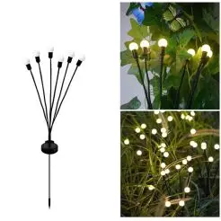 Solar ildflue 8 LED - varmhvid -
