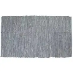 LA FINESSE Læder/skind kludetæppe 120 x 180 cm - grå - 