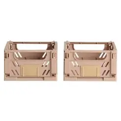 DAY Opbevaringskasse foldbar 17x12,5 cm natural sand - 2 stk. - 