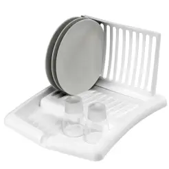PLAST1 Opvaskestativ foldbart - hvid - 