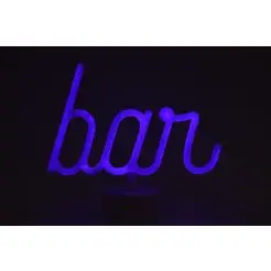 Neonskilt - bar -