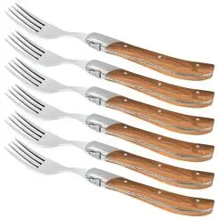LAGUIOLE BY HAWS Steakgafler 6 stk - oliventræ - BORDDÆKNING