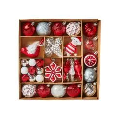 DACORE Juleornamenter 45 stk rød/hvid -