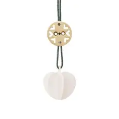STELTON Nordic tangle ornament i messing & keramik - hjerte -