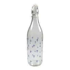 DET GAMLE APOTEK Glasflaske 1 liter - med anker - 