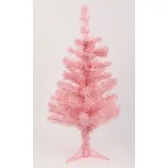 Kunstigt juletræ pink - 60 cm - 
