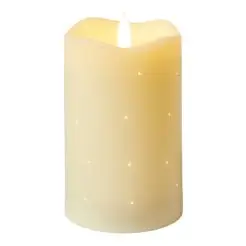 DACORE Bloklys med twinkle hvid - H12,5 cm -