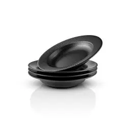 EVA TRIO Legio nova dyb tallerken 22 cm sort - 4 stk -