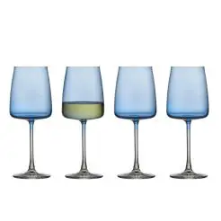 LYNGBY GLAS Zero hvidvinsglas 43 cl 4 stk - blå - 