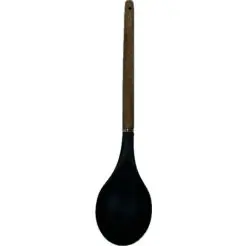Serveringsske 32,5 cm  - sort/akacietræ - 