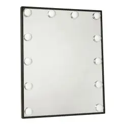 DACORE Make up spejl med 12 pære 40x50 cm - sort -
