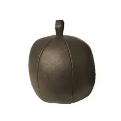 DACORE Dørstopper kugle med strop Ø17cm - mørk brun - 