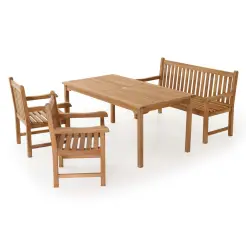 TEAK Havemøbelsæt bali 90 x 150 -