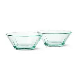 ROSENDAHL Grand cru recycled glasskåle Ø15 cm 2 stk - klar grøn -