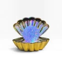 Musling lampe guldglimmer - inkl. usb ledning -