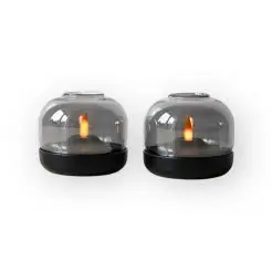 Bordlampe til batteri med flamme-væge - 2 stk. -