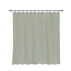 DACORE Badeforhæng incl. ringe 180x200 cm - grøn stribet -