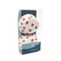 Muffinsform i papir med flag - 50 stk -