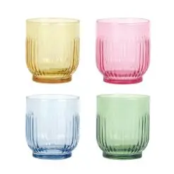AIDA Groovy vandglas 33 cl. 4 stk - mixet farver - 