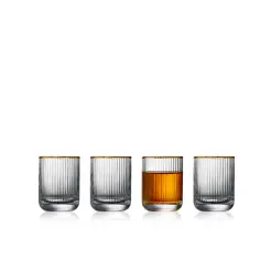 LYNGBY GLAS Palermo shotglas med guldkant  6 stk. - 6 cl - 