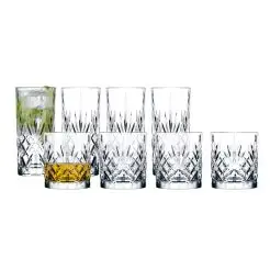 LYNGBY Melodia krystal glassæt - 8 dele - 