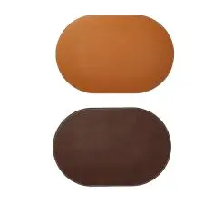 DACORE Dækkeserviet oval 30x45 cm - mørkebrun/cognac - 