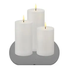 JULIUIS Genopladelige bloklyssæt inkl. opladningsplade - hvid - LED LYS