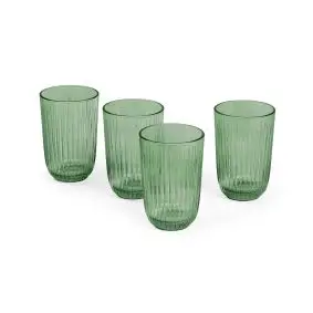 KÄHLER Hammershøi vandglas 37 cl 4 stk. - grøn - DRIKKEGLAS