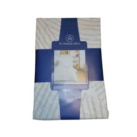 LA MAISON REVE Sengetøj 140 x 200 cm - hvid/sand - SENGESÆT