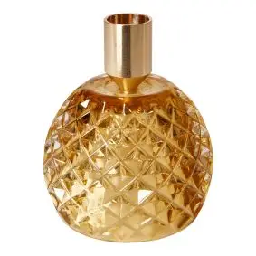 DACORE Lysestage rund Ø7 cm - amber - LYSESTAGER