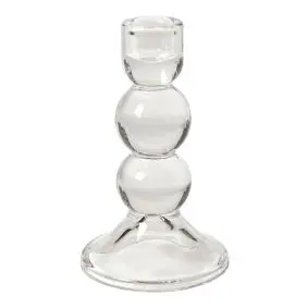 DACORE Lysestage i glas H15 cm - klar - LYSESTAGER