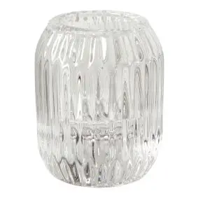 DACORE Lysestage i glas rund H6,1 cm - klar - LYSESTAGER