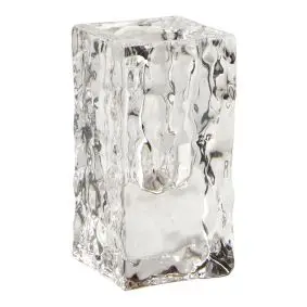 DACORE Lysestage i glas firkantet H7,8 cm - klar - LYSESTAGER