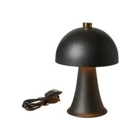 DACORE Genopladelig mini bordlampe med touch - sort - HAVEN