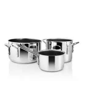 EVA TRIO Stainless steel grydesæt m/keramisk belægning 3 dele - KASSEROLLER