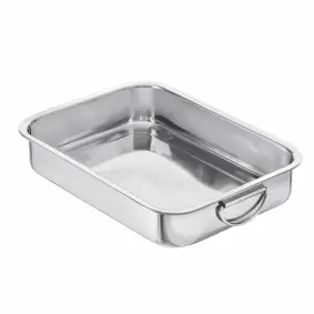 GASTROMAX Bradepande 25 x 18 cm - stål - OVNFAST