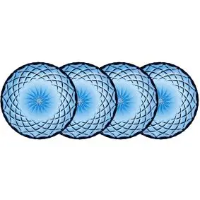 LYNGBY Sorrento asietter 16 cm 4 stk - blå - LYNGBY GLAS