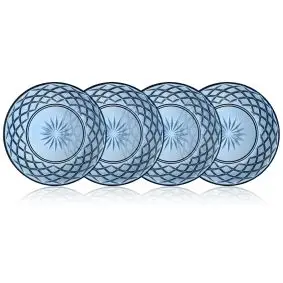 LYNGBY Sorrento glastallerken 21 cm 4 stk - blå - LYNGBY GLAS