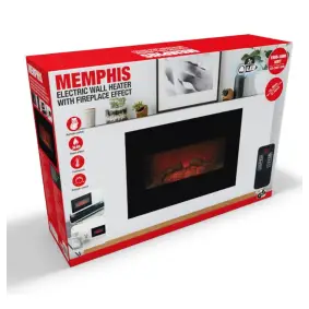 MEMPHIS Væghængt LED pejs - VENTILATORER / VARMEBLÆSERE