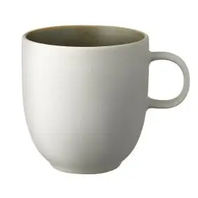 STUDIO ROUND North krus 33 cl - mat hvid/mat grøn - KOPPER & KRUS
