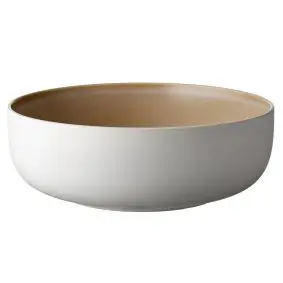 STUDIO ROUND North salatskål 25 cm - hvid/sand - OVNFASTE SKÅLE