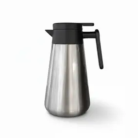 Termokande m/stålindsats & trykknap i stål - 1,0 liter - TERMOKANDER