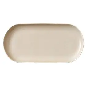 STUDIO ROUND North serveringsfad 38 x 19 cm - mat hvid/mat blå - OVNFASTE FADE