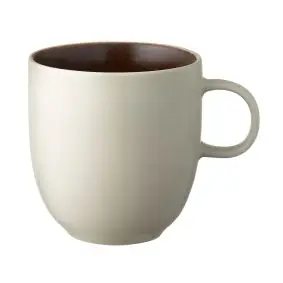 STUDIO ROUND North krus 33 cl - mat hvid/mat brun - KOPPER & KRUS