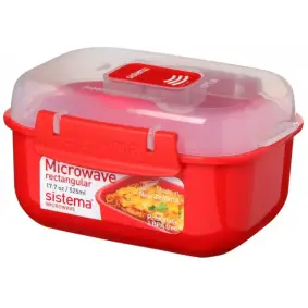 SISTEMA Mikroboks 525 ml - rød - TILBEHØR TIL MICROOVN
