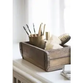 DACORE Murstens trækasse 31 x 14 x 10 cm - mørk træ - HAVEN